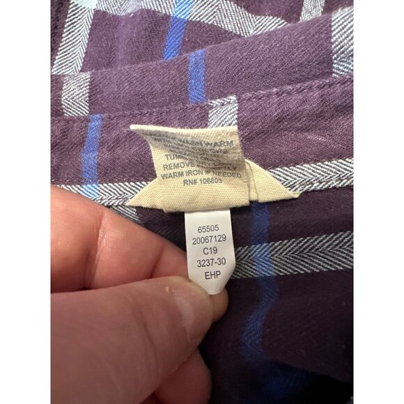 Duluth Trading Co Women's Long Sleeve Free Swingin' Flannel Shirt  Size L - Picture 9 of 11